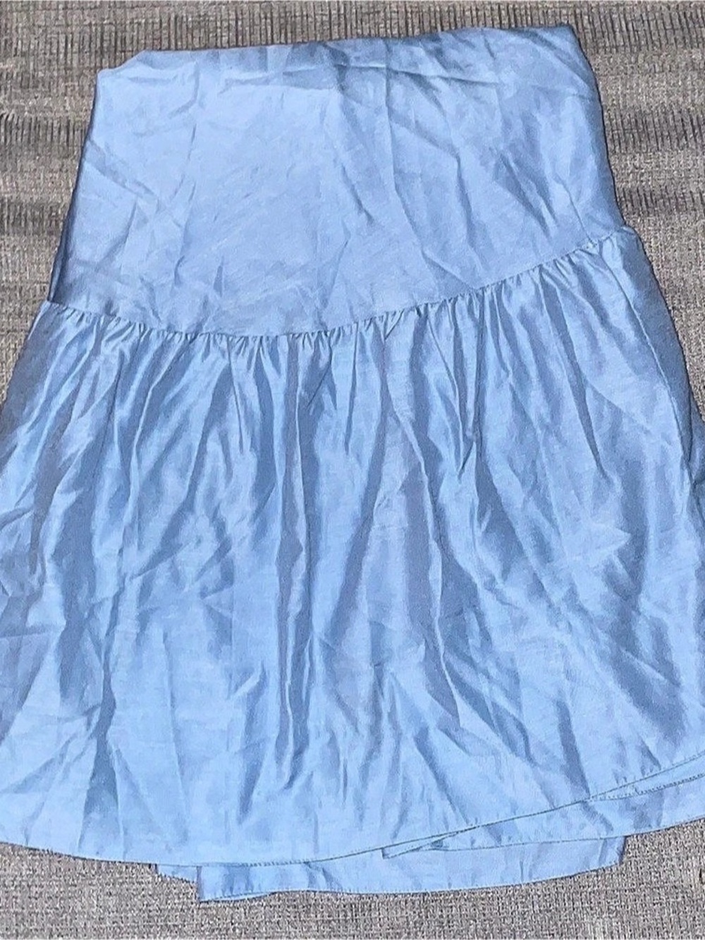 Blue round tablecloth